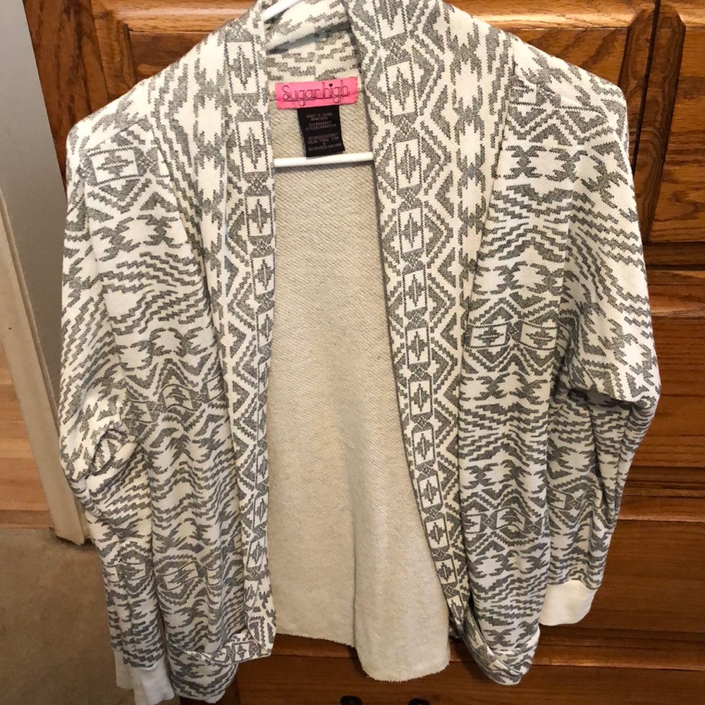 Grey/White Cardigan
